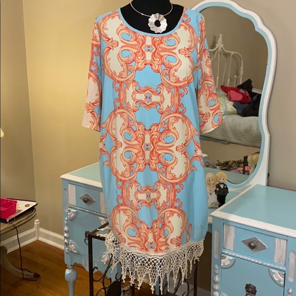 Peach Love dress sz lg - Picture 1 of 5